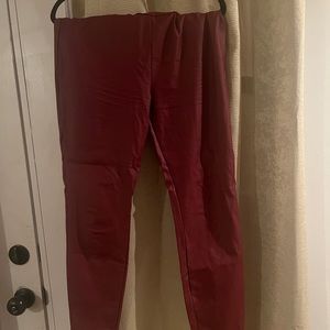 Faux leather pants